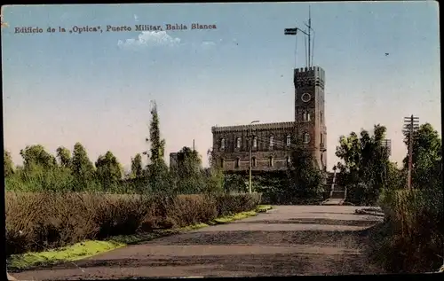 Ak Bahia Blanca Argentinien, Edificio de la Optica, Puerto Militar