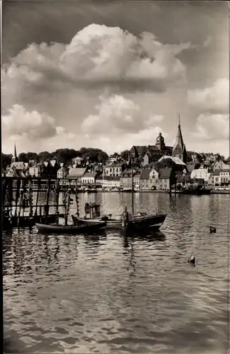 Ak Flensburg in Schleswig Holstein, Partie am Hafen