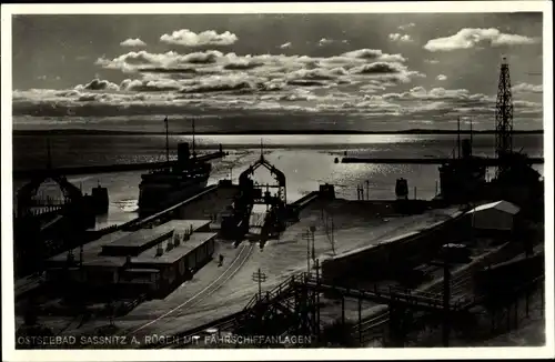 Ak Sassnitz auf Rügen, Fährschiffanlage
