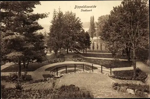 Ak Dippoldiswalde im Erzgebirge, Stadtpark