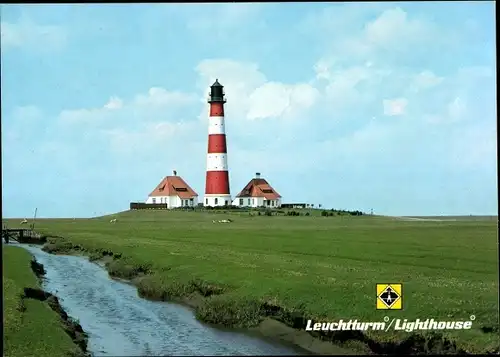 Ak Westerhever Nordfriesland, Leuchtturm Westerheversand