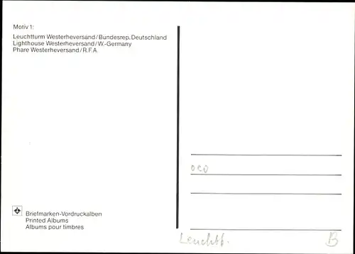 Ak Westerhever Nordfriesland, Leuchtturm Westerheversand