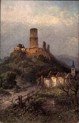 Künstler Ak Astudin, Bonn Godesberg, Burg Godesburg