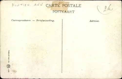 Ak Contich Kontich Flandern Antwerpen, Catastrophe 1908, Eisenbahn nach dem Unfall