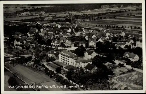 Ak Jagstfeld Bad Friedrichshall in Württemberg, Fliegeraufnahme vom Ort