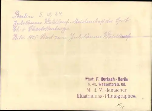 Foto Berlin, Jubiläums Waldlauf Meisterschaft 1924 des SCC, Sport Club Charlottenburg, Start