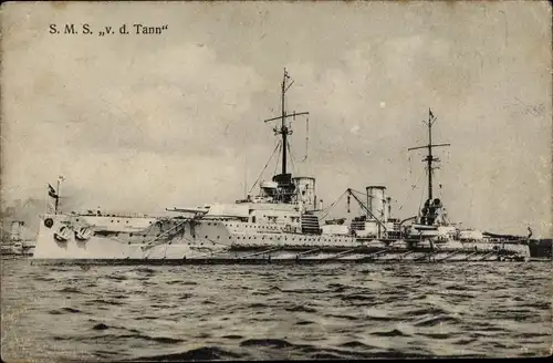 Ak Deutsches Kriegsschiff, SMS Von der Tann, Großer Kreuzer