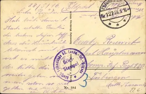 Ak Im Festungsbereich Metz niedergezwungenes französisches Kampfflugzeug, I WK