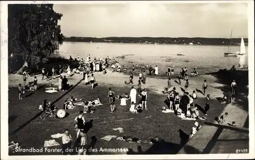 Ak Schondorf am Ammersee Oberbayern, Strandbad Forster