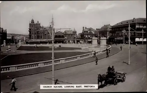 Ak Pretoria Südafrika, Church Square, looking east