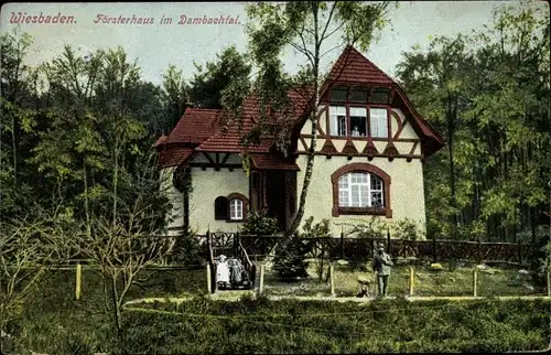 Ak Wiesbaden in Hessen, Försterhaus im Dambachtal