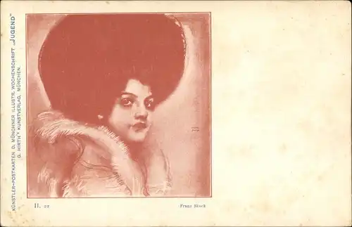 Künstler Ak Stuck, Franz, Portrait, Künstler Postkarten Münchner Illustr. Wochenschrift Jugend