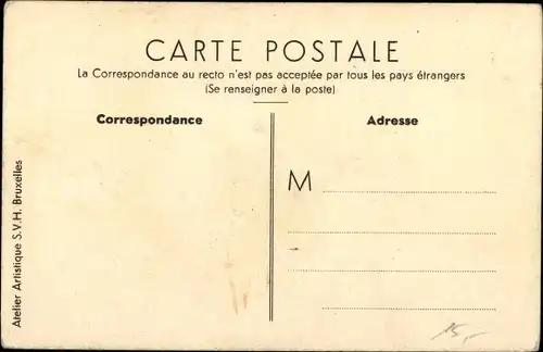 Briefmarken Handgemalt Ak Mädchen mit Blumenkorb