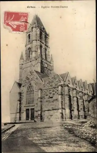 Ak Orbec Calvados, Eglise Notre Dame