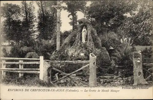 Ak Le Mesnil Mauger Calvados, la grotte et le calvaire