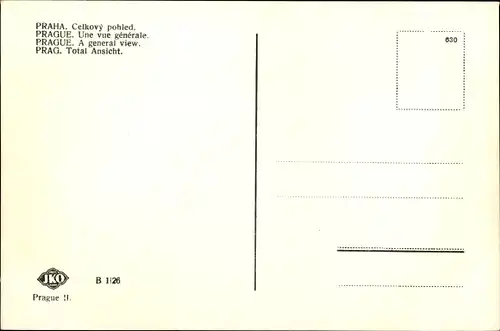 Ak Praha Prag, Gesamtansicht