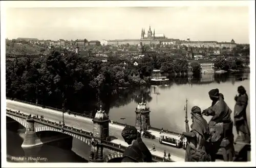 Ak Praha Prag, Hradcany, Hradschin, Brücke