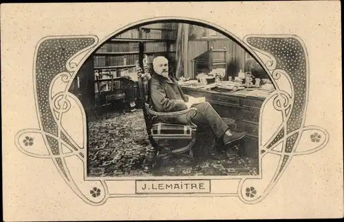 Jugendstil Passepartout Ak Jules Lemaitre, Portrait, Les Annales Politiques et Litteraires