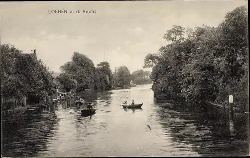 Ak Loenen aan de Vecht Utrecht, Bootsfahrt, Wasserpartie