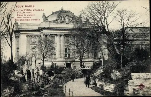 Ak Paris VIII., La Petite Cascade, dans le Jardin du Grand Palais des Champs Elysees