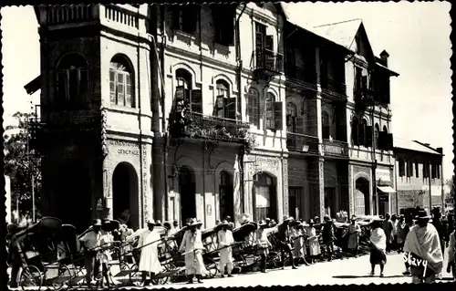 Ak Antananarivo Tananarive Madagaskar, une Station de pousse-pousse, Rikscha Station