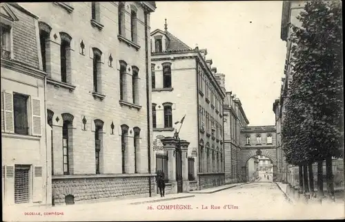 Ak Compiègne Oise, La Rue d'Ulm