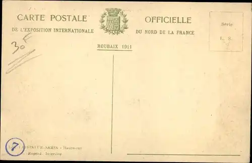 Ak Roubaix Nord, Exposition Internationale 1911, Le Musee Pontifical