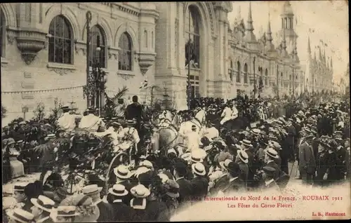 Ak Roubaix Nord, Les Fetes du Corso Fleuri, 1911