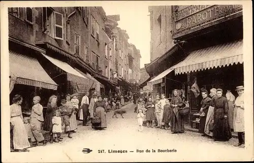 Ak Limoges Haute Vienne, Rue de la Boucherie