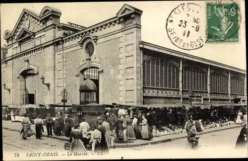 Ak Saint Denis Seine Saint Denis, Le Marche