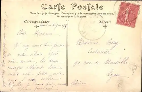 Ak Cusset Allier, Place Victor Hugo, Vieilles Maisons