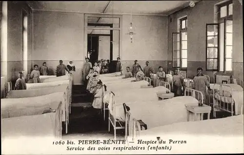 Ak Pierre Bénite Rhône, Hospice du Perron, Service des voies respiratoires, enfants