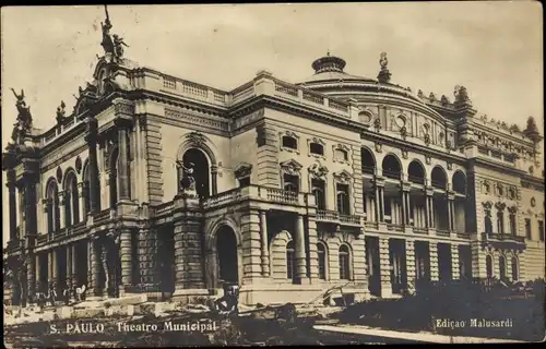 Ak São Paulo Brasilien, Theatro Municipal