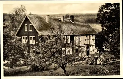 Ak Schadges Lauterbach in Hessen, Schwesternerholungsheim Birkenruh, Garten