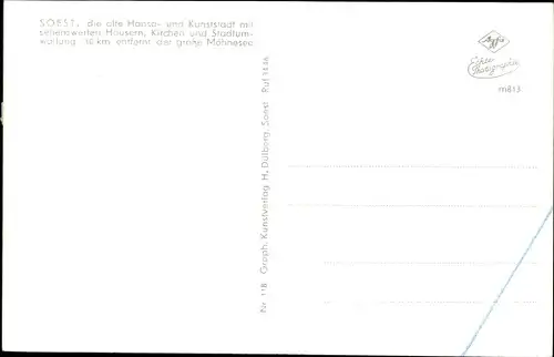 Ak Soest in Nordrhein Westfalen, Fachwerkhäuser, Markt, am Alten Rathaus, Dom und Petrikirche