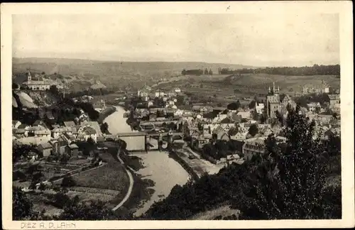 Ak Diez an der Lahn, Gesamtansicht