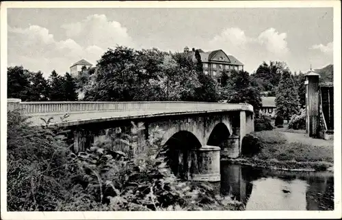 Ak Bad Kreuznach in Rheinland Pfalz, Brücke, Kinderheilanstalten