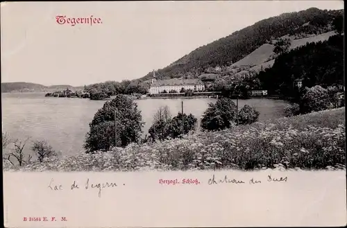 Ak Tegernsee in Oberbayern, Herzogliches Schloss