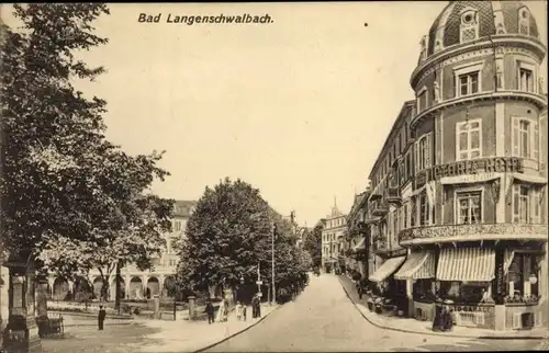 Ak Langenschwalbach Bad Schwalbach im Taunus, Ortspartie, Victoria Hotel, Zieher 498