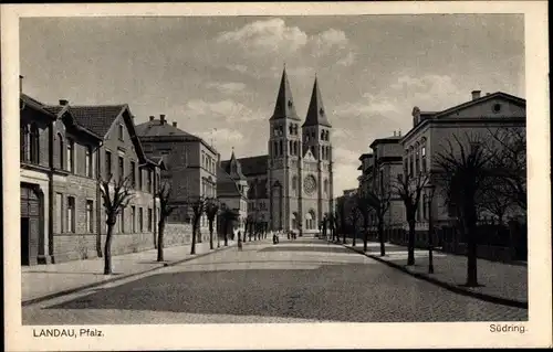 Ak Landau in der Pfalz, Südring, Kirche