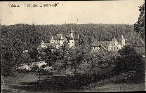 Ak Trockenborn-Wolfersdorf, Schloss Fröhliche Wiederkunft