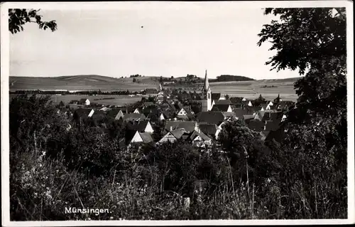 Ak Münsingen in Württemberg, Teilansicht