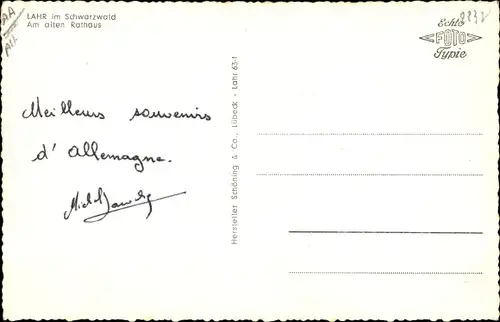 Ak Lahr im Schwarzwald Baden, am alten Rathaus, Apotheke