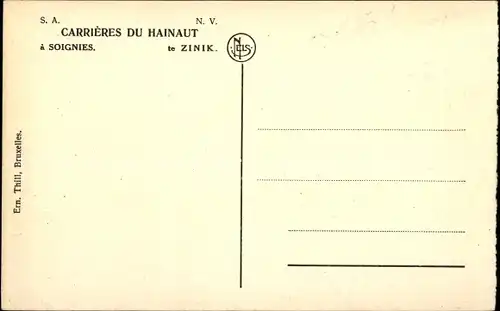 Ak Soignies Wallonien Hennegau, Carrieres du Hainaut, En marbrerle