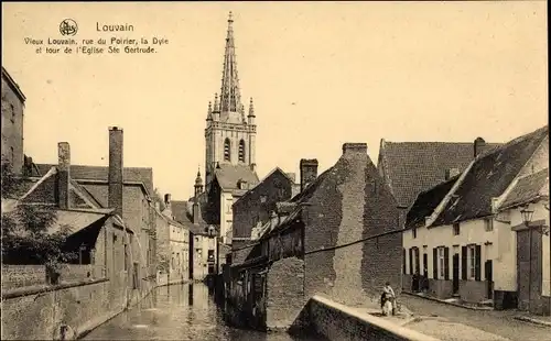 Ak Louvain Leuven Flämisch Brabant, Tour de l'Eglise Sainte Gertrude