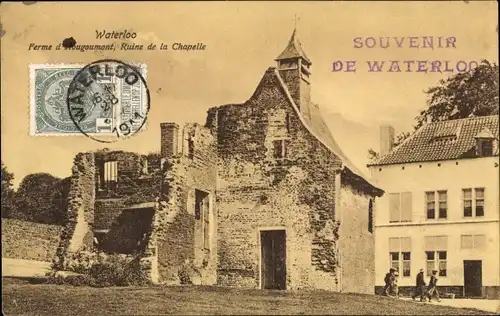 Ak Waterloo Wallonisch Brabant, Ferme d'Hougoumont, Ruine de la Chapelle