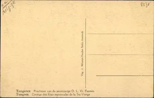 Ak Tongres Tongeren Flandern Limburg, Cortege des fetes septennales de la Sainte Vierge