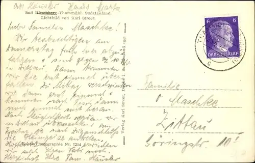 Ak Staré Splavy Thammühl Doksy Hirschberg am See Region Reichenberg, Segelpartie