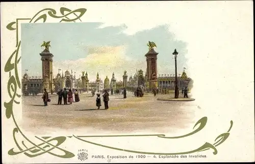 Ak Paris, Exposition de 1900, Esplanade des Invalides