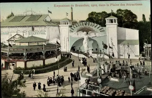 Ak Bruxelles Brüssel, Weltausstellung 1910, dans la Plaine des Attractions